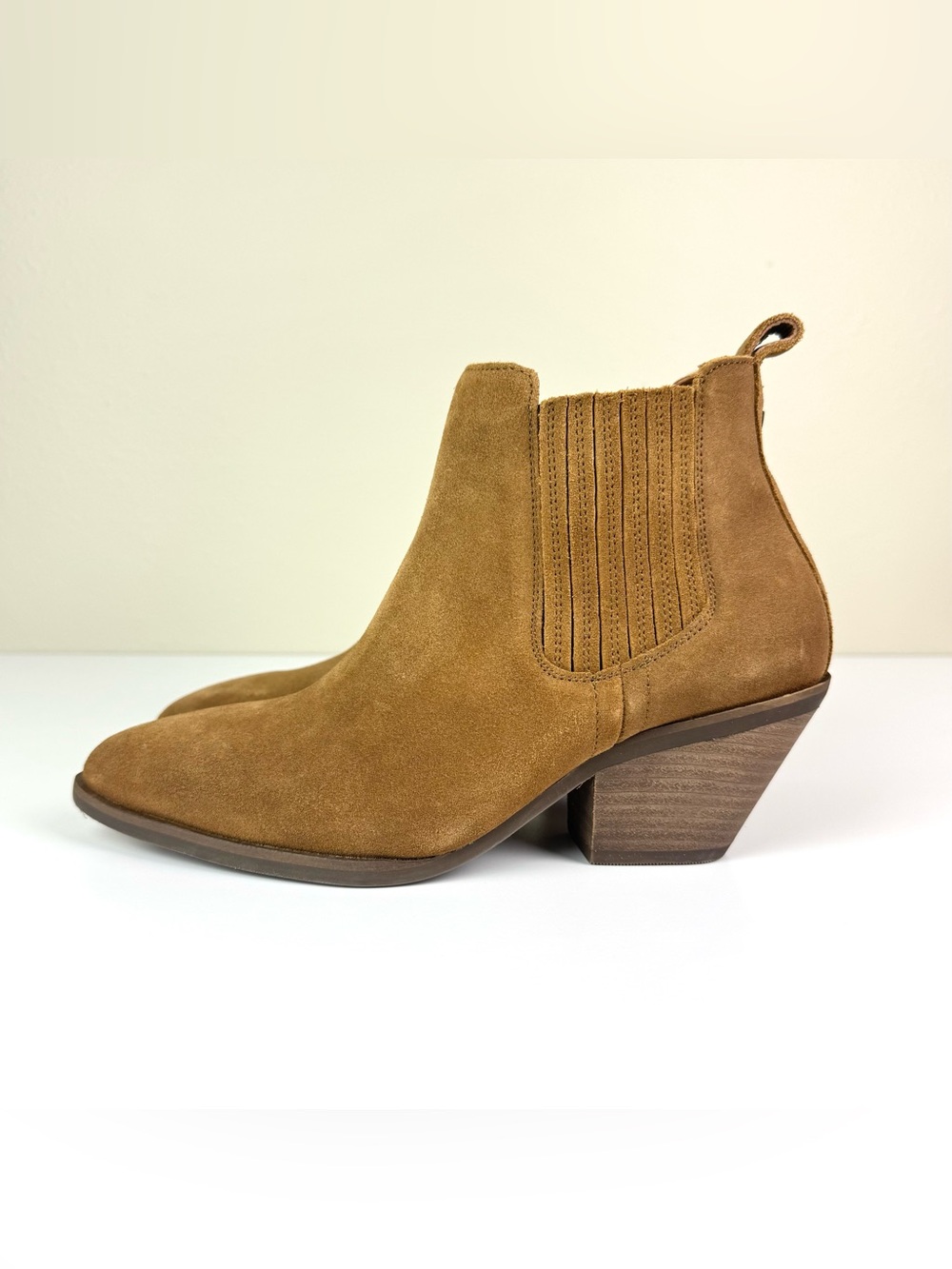 Patina Portland Leather Dakota Tan Suede Ankle Boots Booties Size 6.5 - Picture 7 of 12